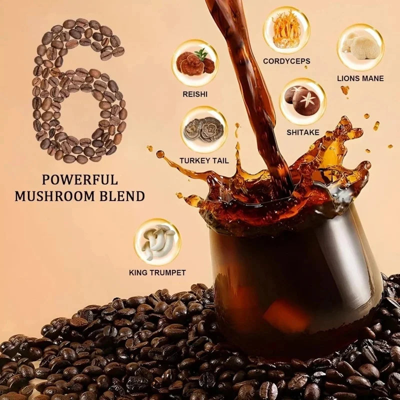 1 Pack Organic Mushroom Coffee SERVINGS Instant Coffee New