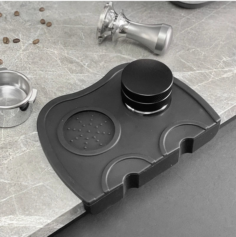 Coffee Tamper Mat Non-Slip Espresso Silicone Pad Cafe Barista Tools