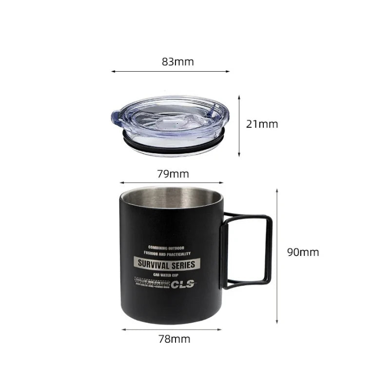 Double Layer stainless Steels Water Cup Coffee Tea Mug Party for Home Outdoor