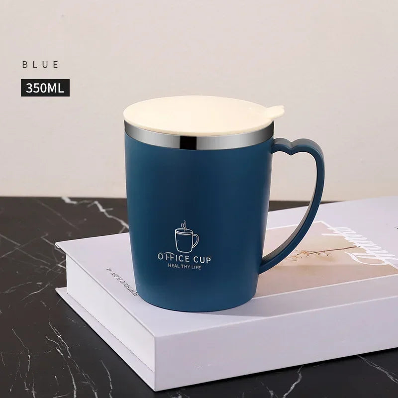 Stainless Steel Double-layer Insulated Cups Water Bottle Handle Coffee Cup
