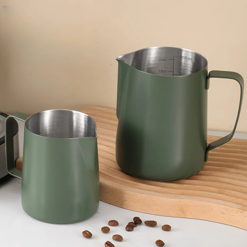 Coffee Milk Frothing Pitcher Jug 304 Stainless Steel Precise Scale Latte Barista