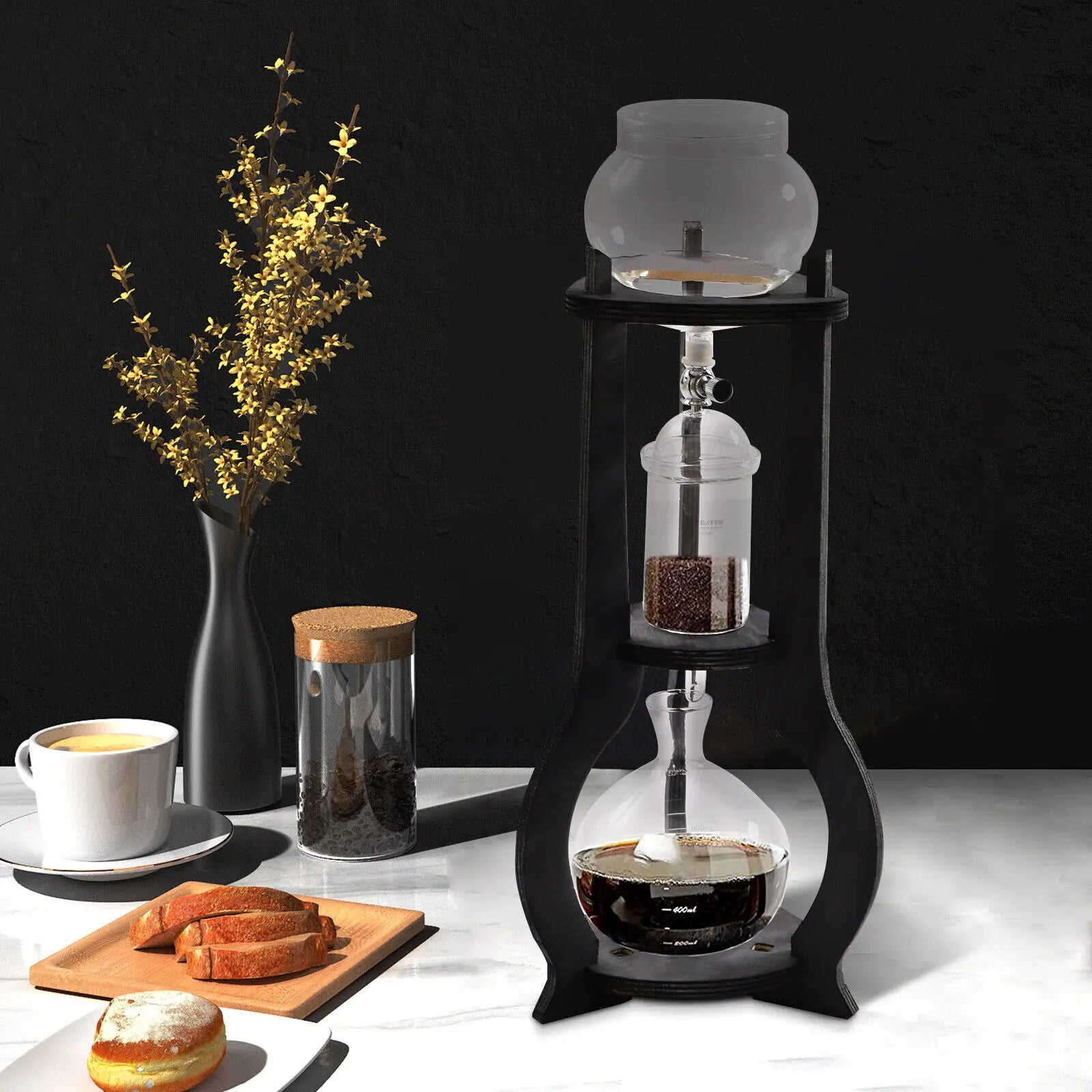 Handcrafted Glass Coffee Drip Tower, Premium Cold Brew System
