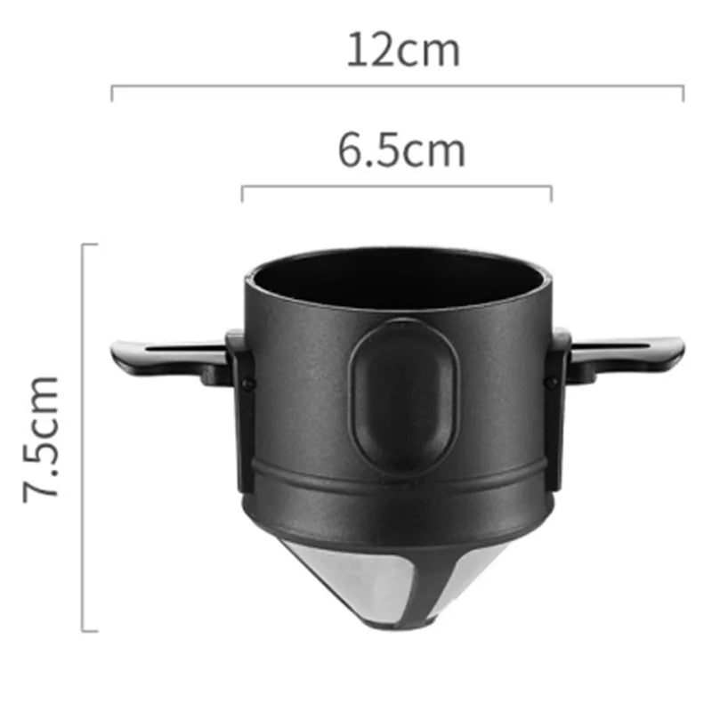 304 Stainless Steel Portable Coffee Filter Drip Coffee Tea Holder Reusable Mug