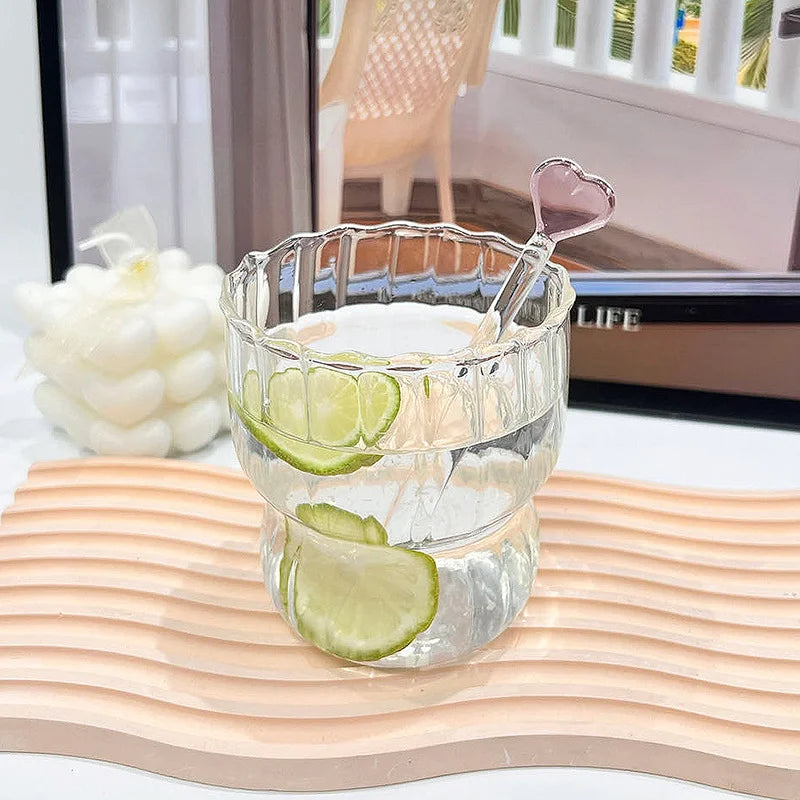 Pink Glass Cup With 3D Bow Lid, Heat-Resistant Borosilicate Glass Cup For Hot
