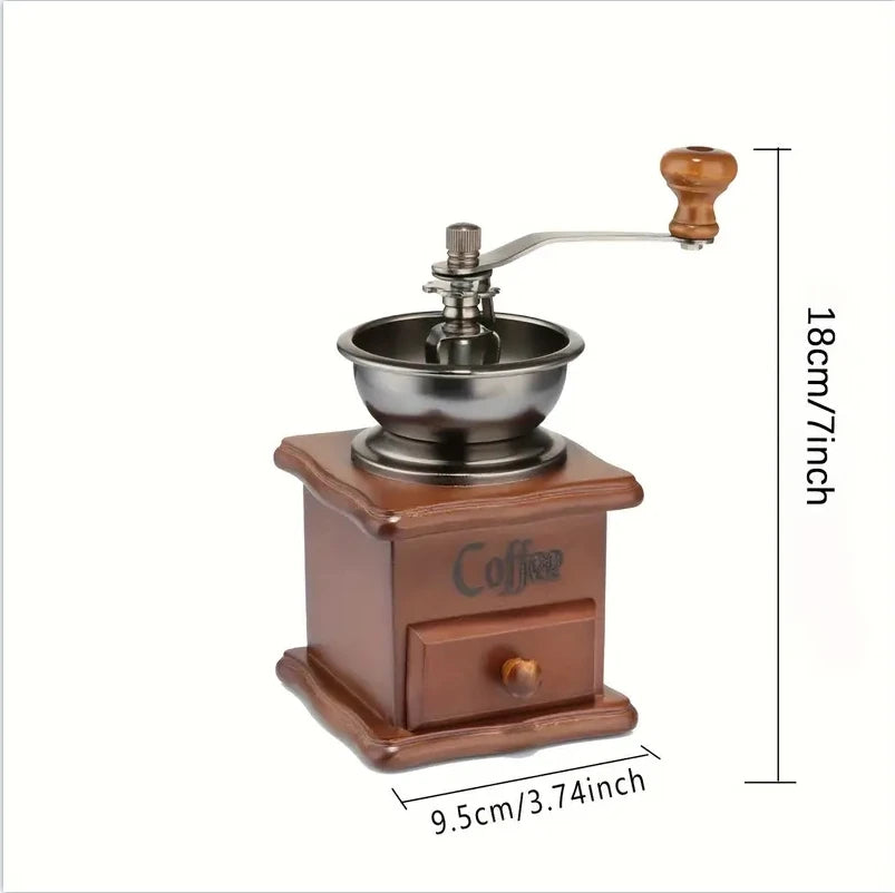 Manual Coffee Grinder - Classic Italian Style Hand Crank Mill Grinding Machine