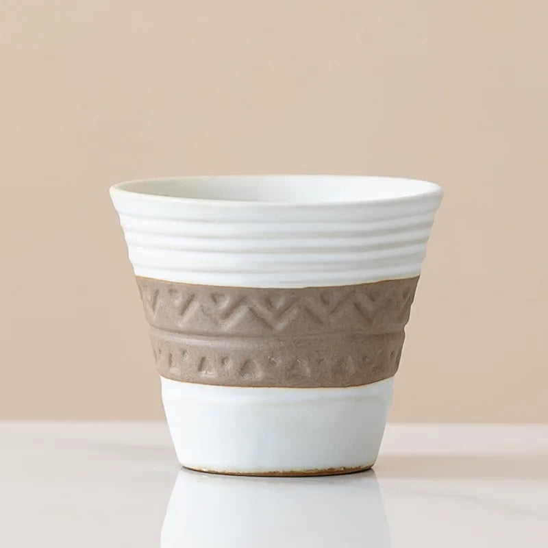 Coffee Cup Small Vintage Coarse Ceramic Concentrated Latte Cup Ceramic Tea Cup