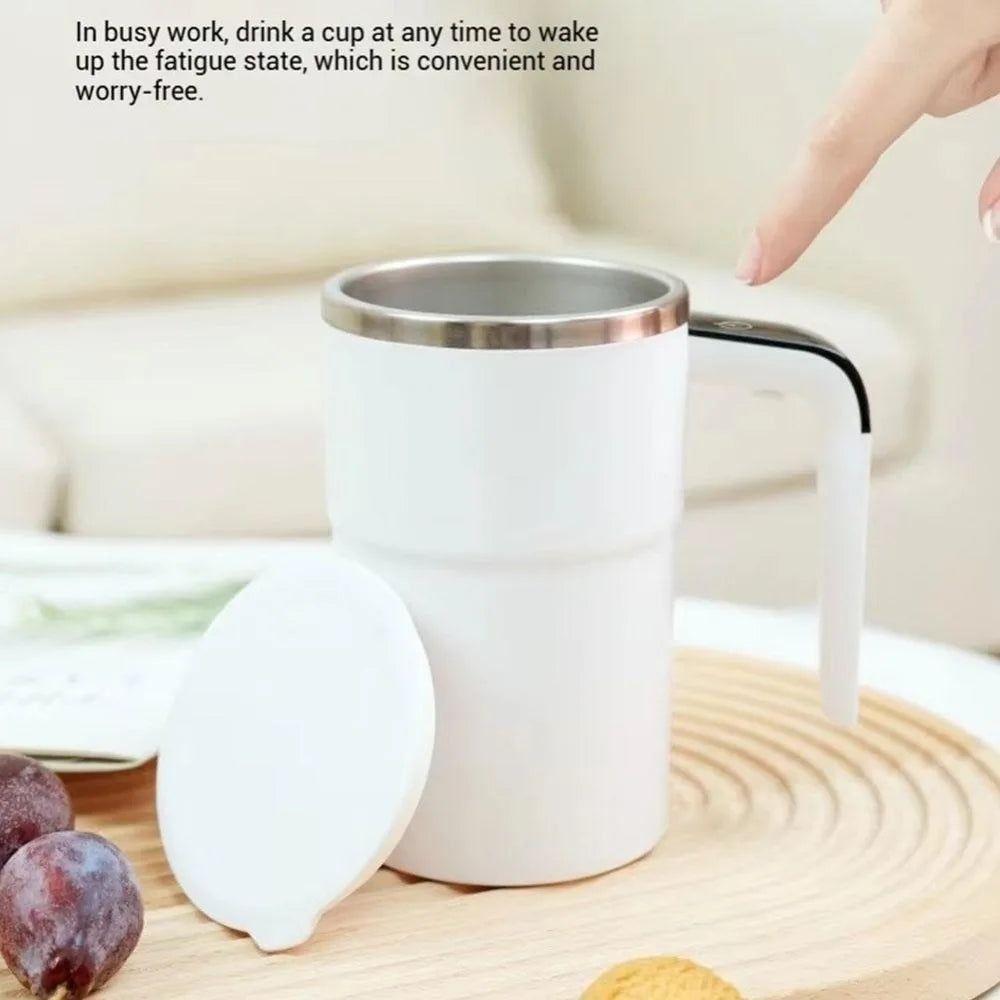 Mini Electric Coffee Cup Rotating Blender With Cover Automatic Mixing Cup Warmer