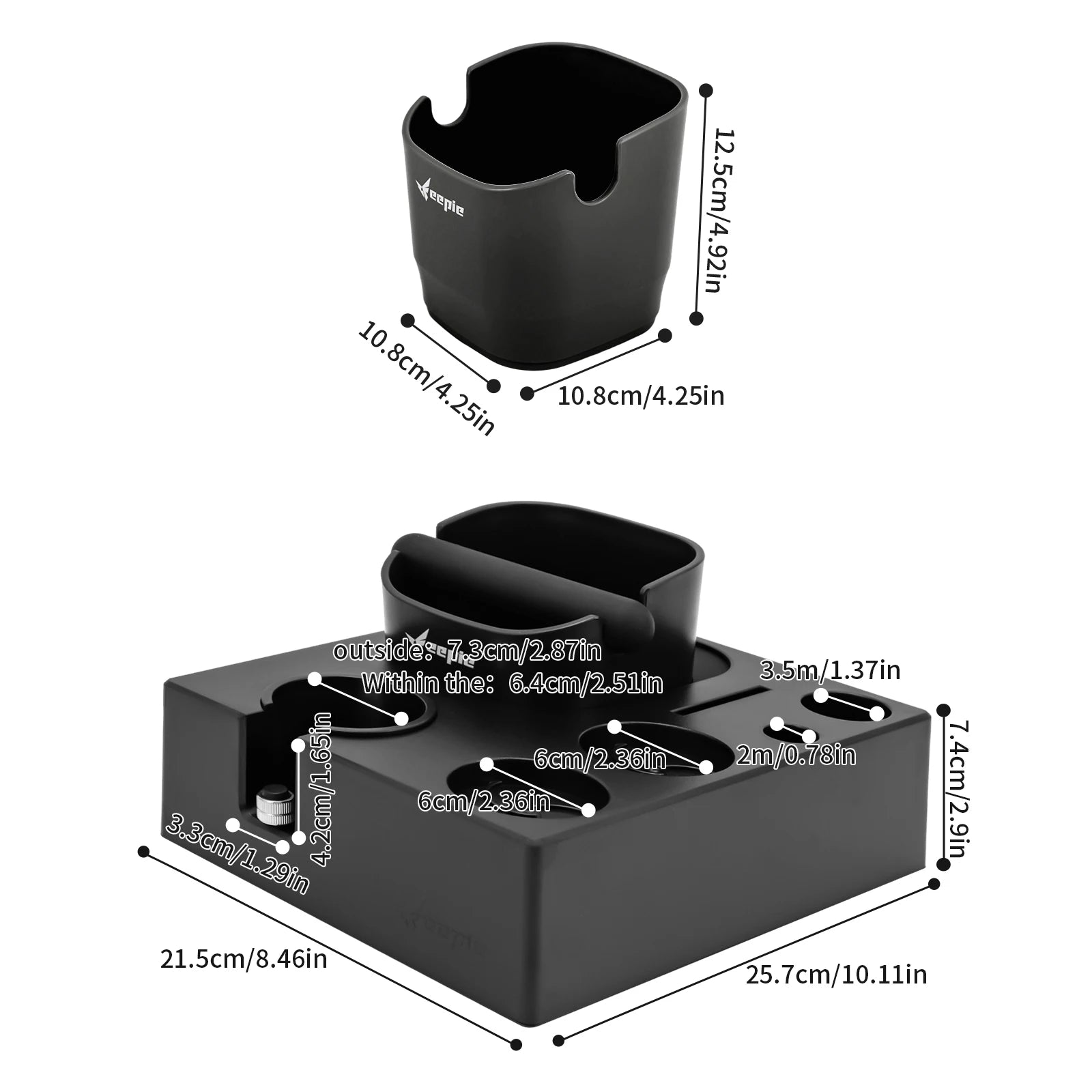 Espresso Tool Organizer Station with Distributor Tamper & Grounds Bin Barista