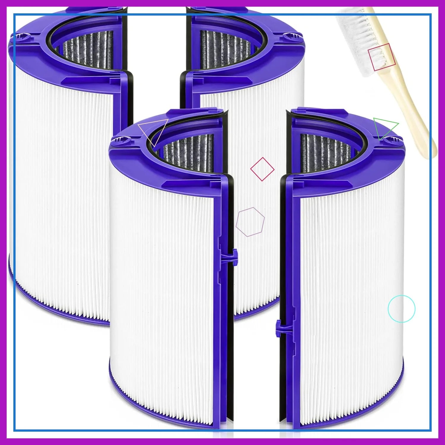 360 Combi Glass HEPA + Carbon Air Purifier Filter Replacement, 2 Pack