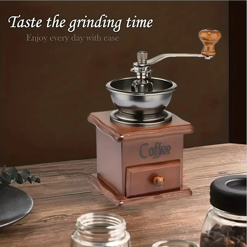 Manual Coffee Grinder - Classic Italian Style Hand Crank Mill Grinding Machine