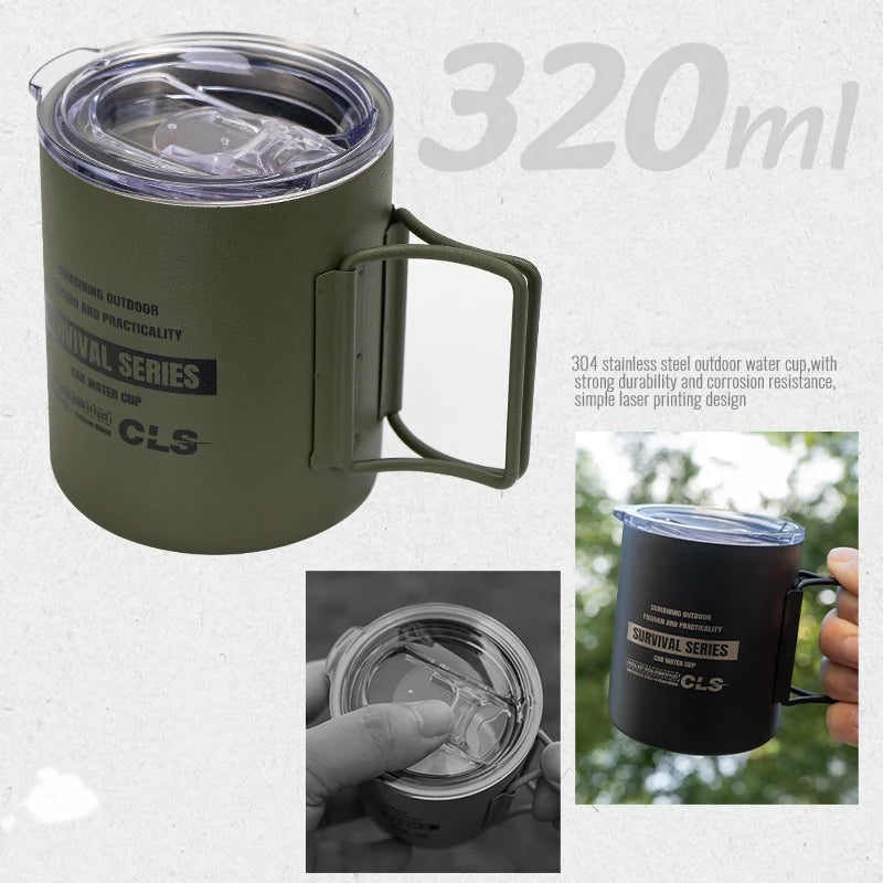 Double Layer stainless Steels Water Cup Coffee Tea Mug Party for Home Outdoor