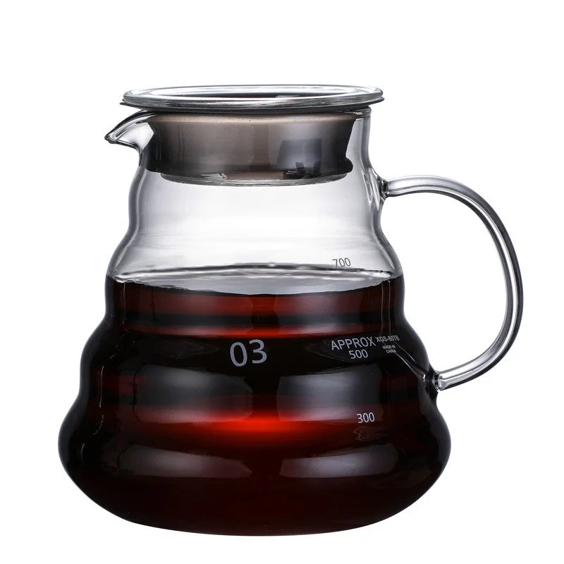 Coffee Carafe Clouds Shape Glass Kettle Sharing Pot with Lids Coffee Pot for Pour