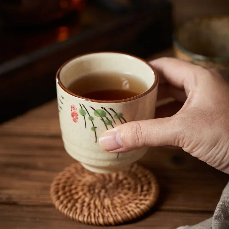Chinese Retro Ceramic Tea Cup Ceramic Mug Japanese Sake Cup Crockery Tea