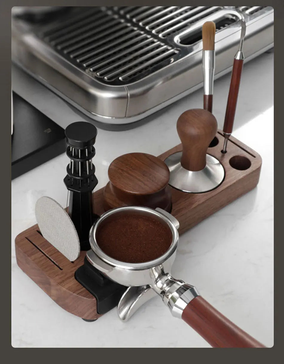Coffee Tamper Mat Station Stand Portafilter Holder Support Base Rack