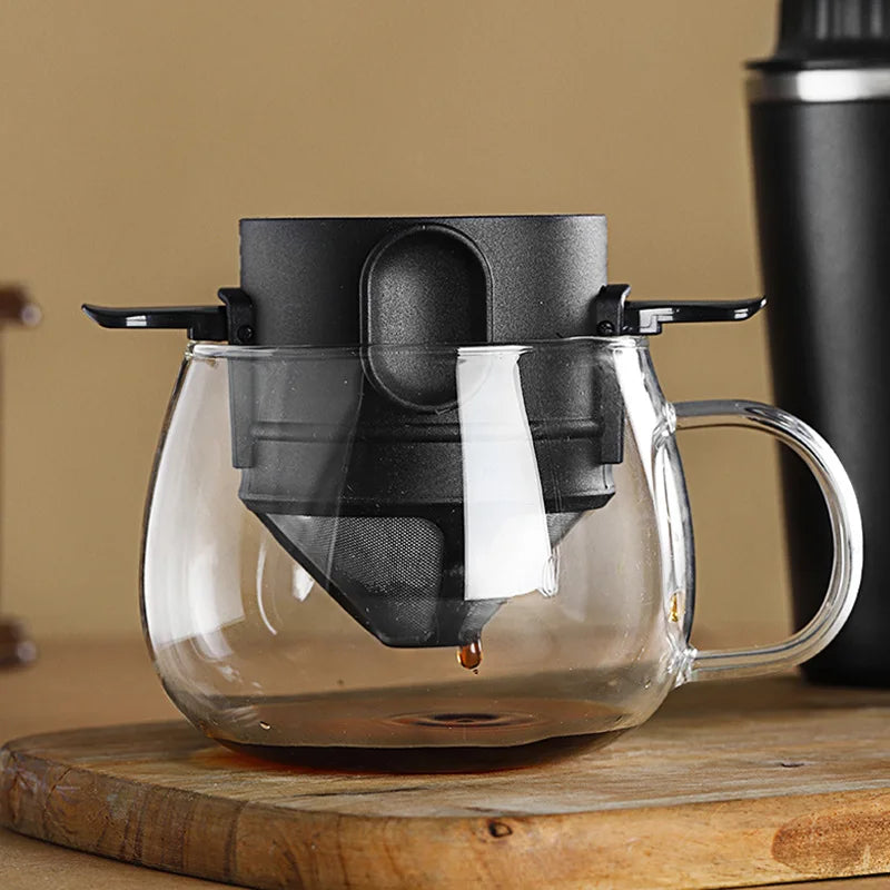 304 Stainless Steel Portable Coffee Filter Drip Coffee Tea Holder Reusable Mug