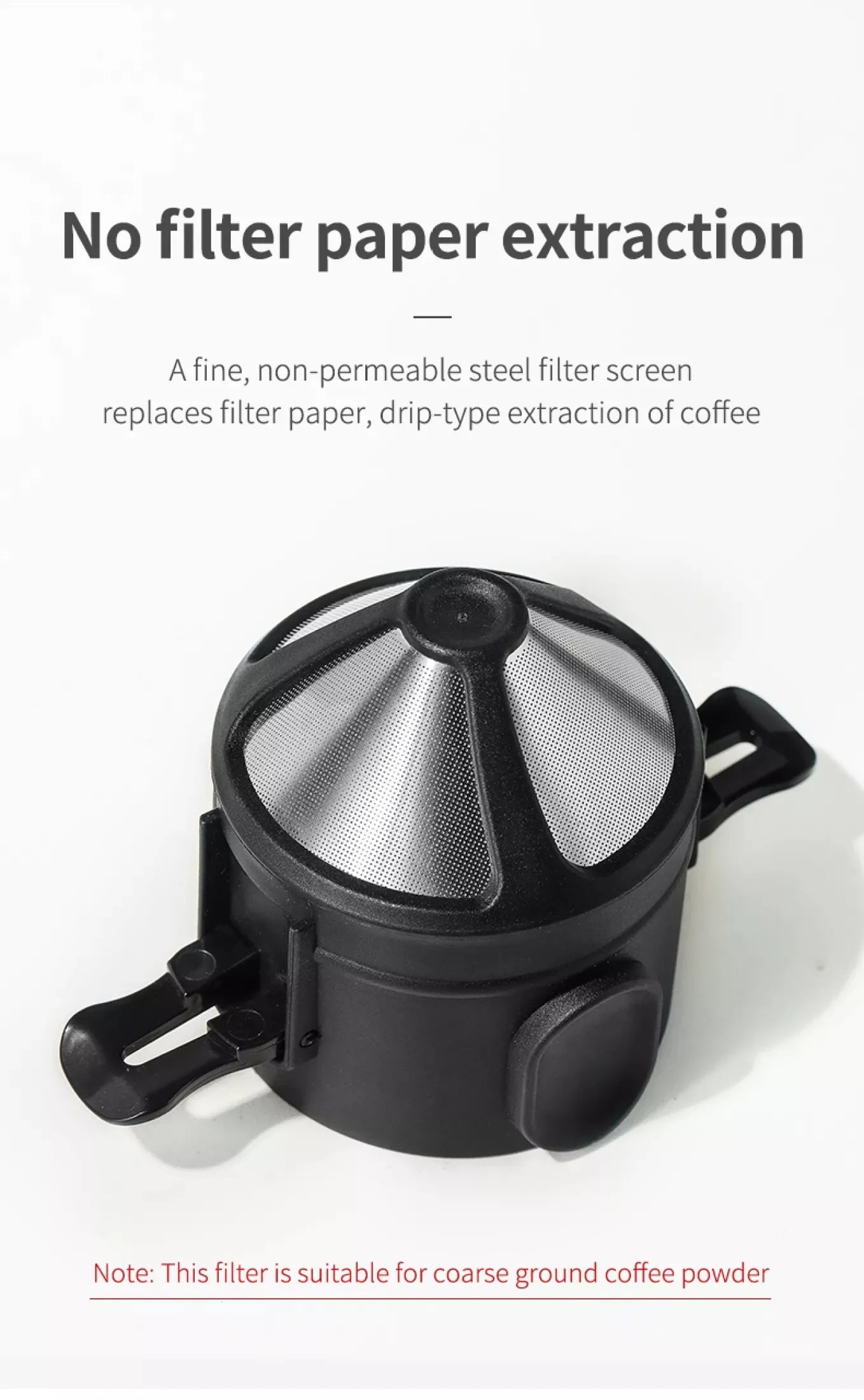 304 Stainless Steel Portable Coffee Filter Drip Coffee Tea Holder Reusable Mug