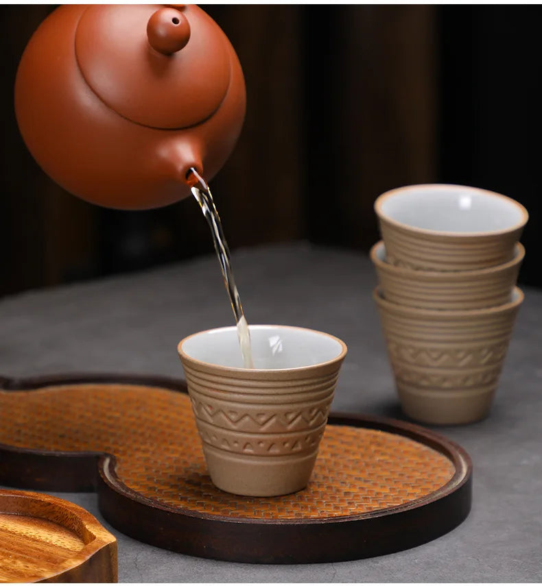 Coffee Cup Small Vintage Coarse Ceramic Concentrated Latte Cup Ceramic Tea Cup