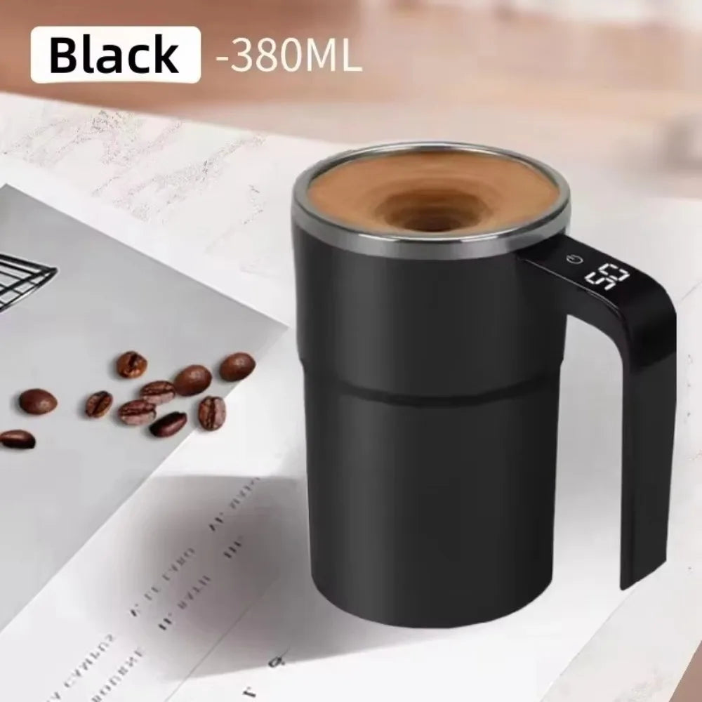 Mini Electric Coffee Cup Rotating Blender With Cover Automatic Mixing Cup Warmer