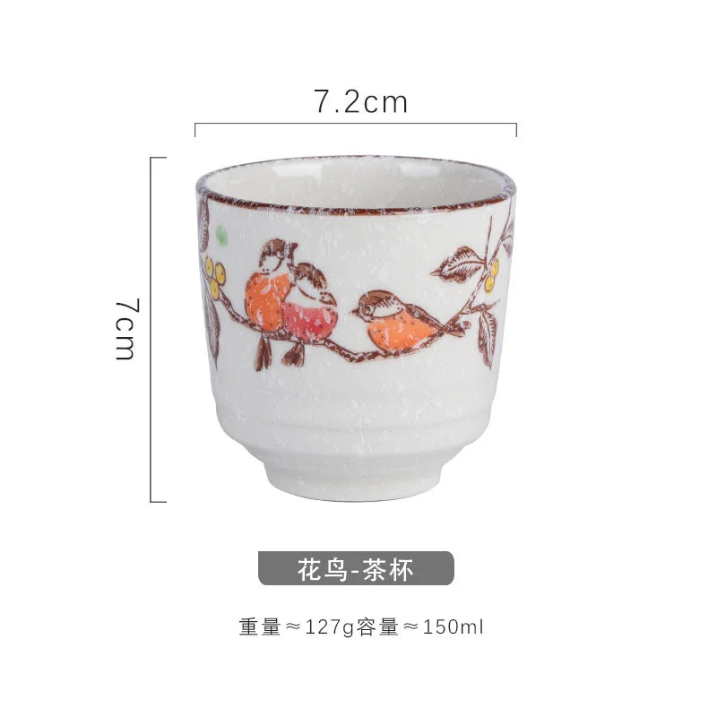 Chinese Retro Ceramic Tea Cup Ceramic Mug Japanese Sake Cup Crockery Tea