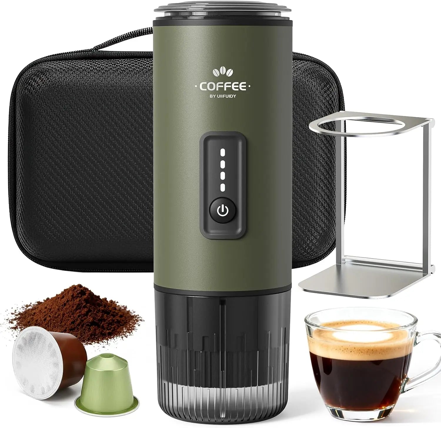Portable Espresso Maker, 3-in-1 Coffee Machine with Carrying Bag Heating, 20