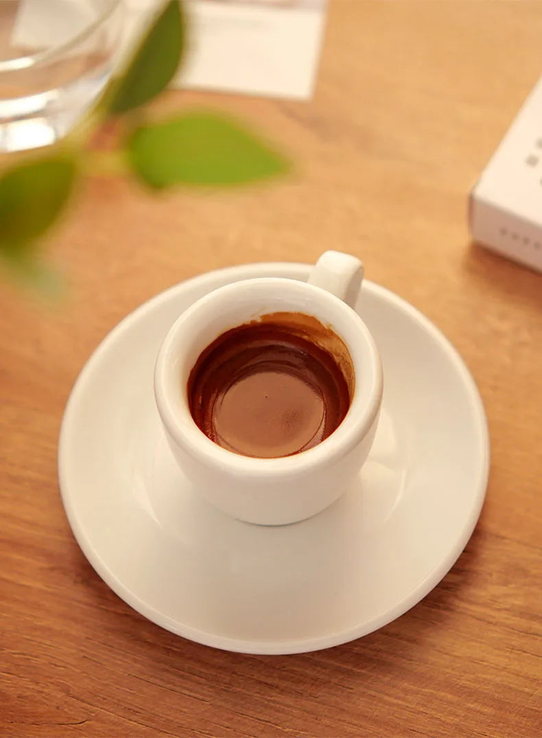 Porcelain Espresso Cup Set 50ml Cappuccino Coffee Mugs express Shots