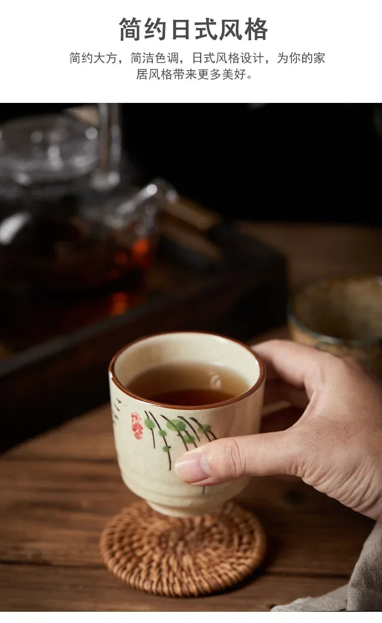 Chinese Retro Ceramic Tea Cup Ceramic Mug Japanese Sake Cup Crockery Tea