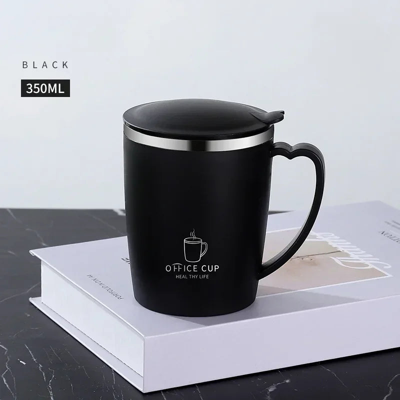 Stainless Steel Double-layer Insulated Cups Water Bottle Handle Coffee Cup