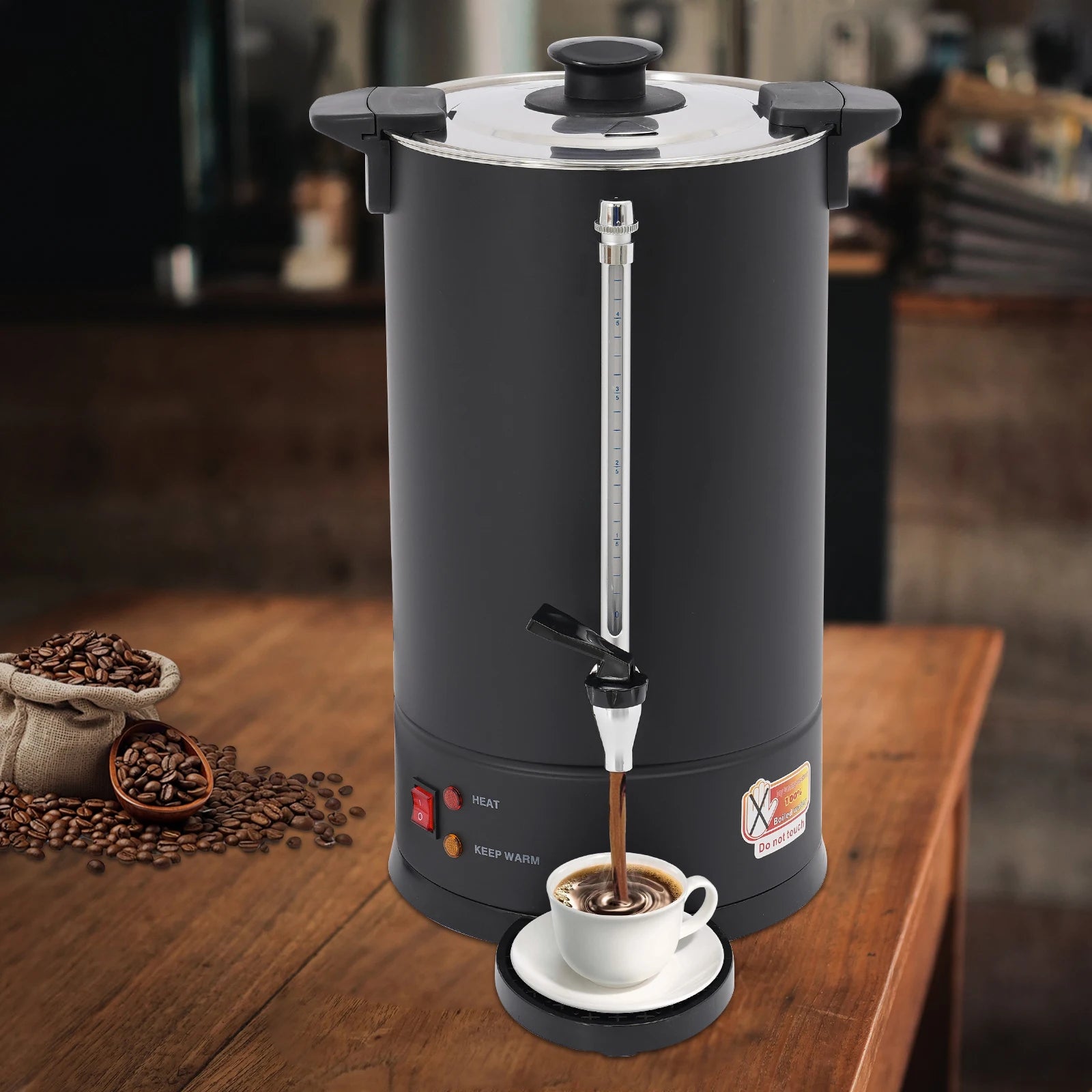 Commercial Electric Coffee Pot Black Hot Water Dispenser Coffee Brewing Coffee