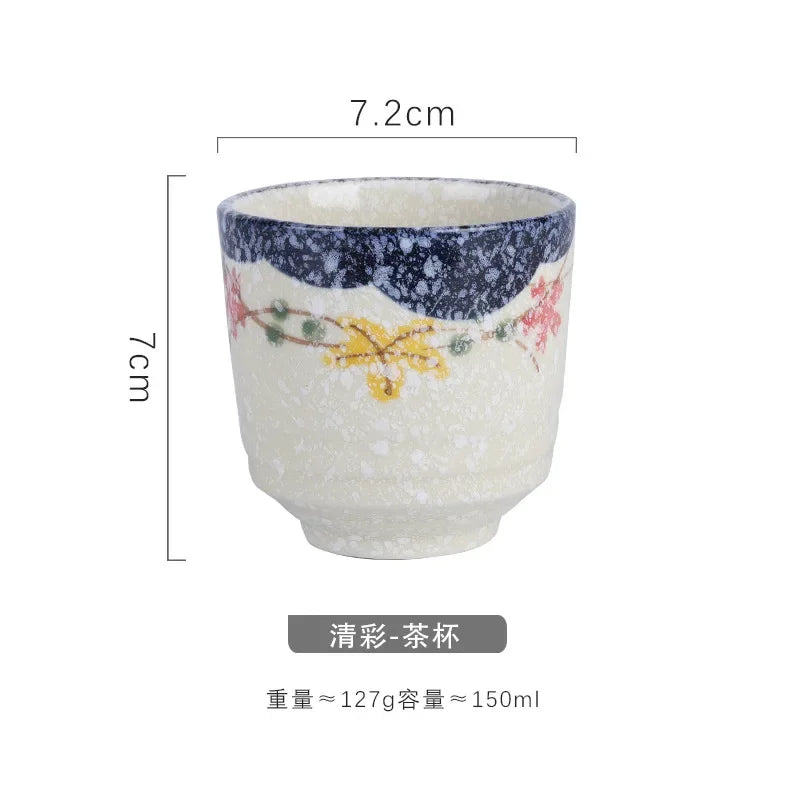 Chinese Retro Ceramic Tea Cup Ceramic Mug Japanese Sake Cup Crockery Tea