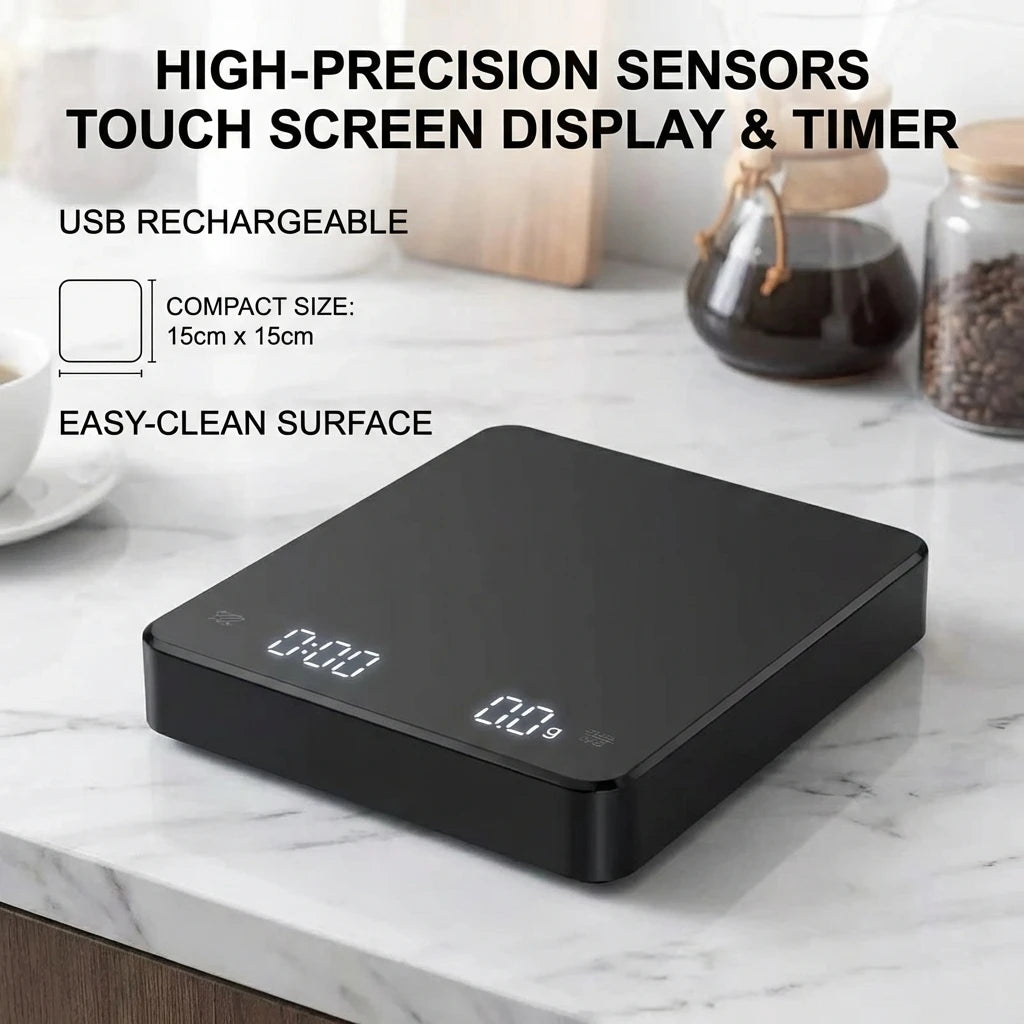 Digital Kitchen Scale with Timer USB Powered Espresso Coffee Maker