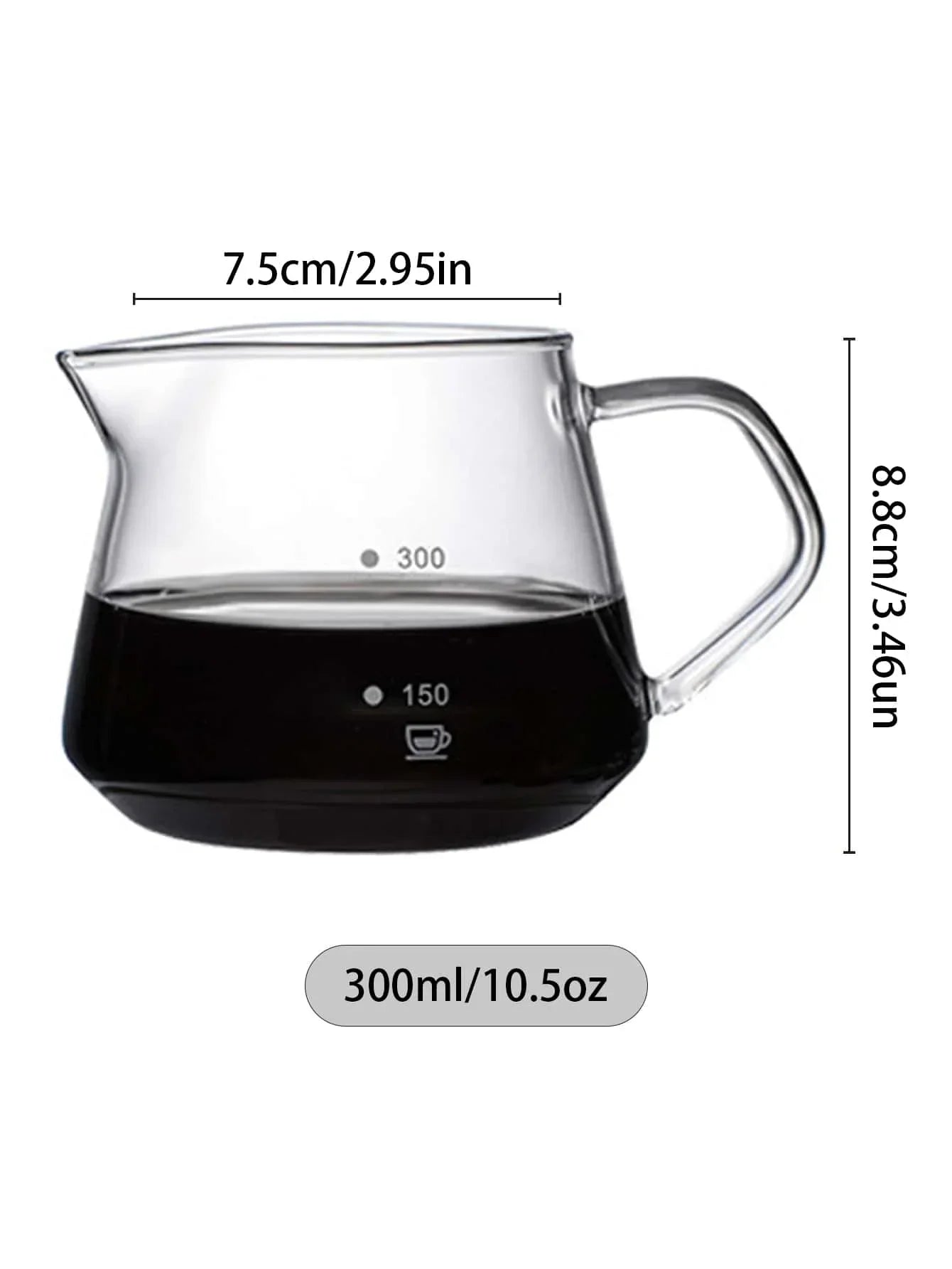 Pour Over Coffee Maker Set Glass Carafe Coffee with Glass Coffee Filter Drip Coffee