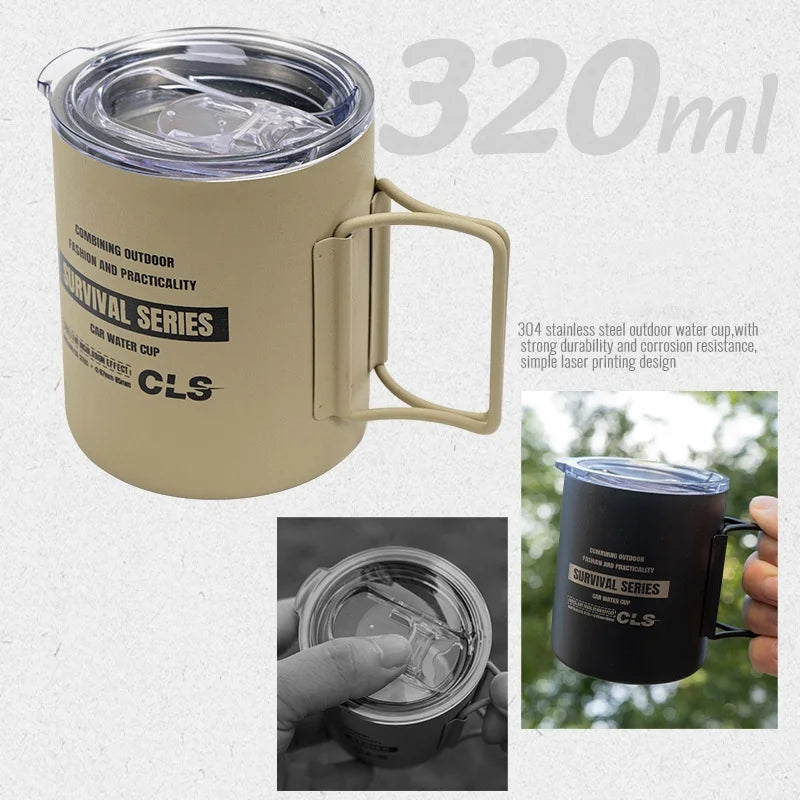 Double Layer stainless Steels Water Cup Coffee Tea Mug Party for Home Outdoor