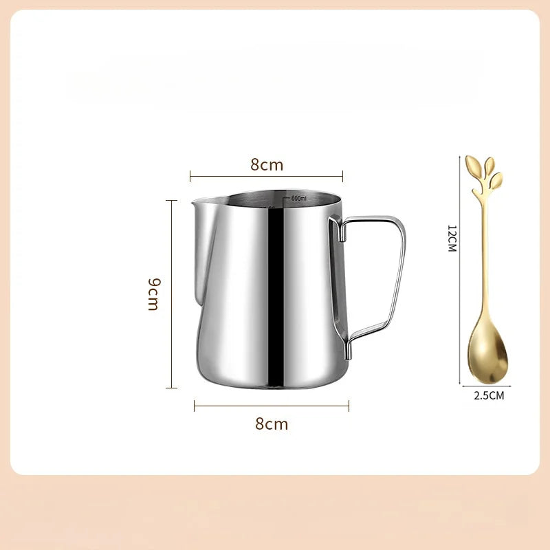 Coffee Milk Frothing Pitcher Jug 304 Stainless Steel Precise Scale Latte Barista