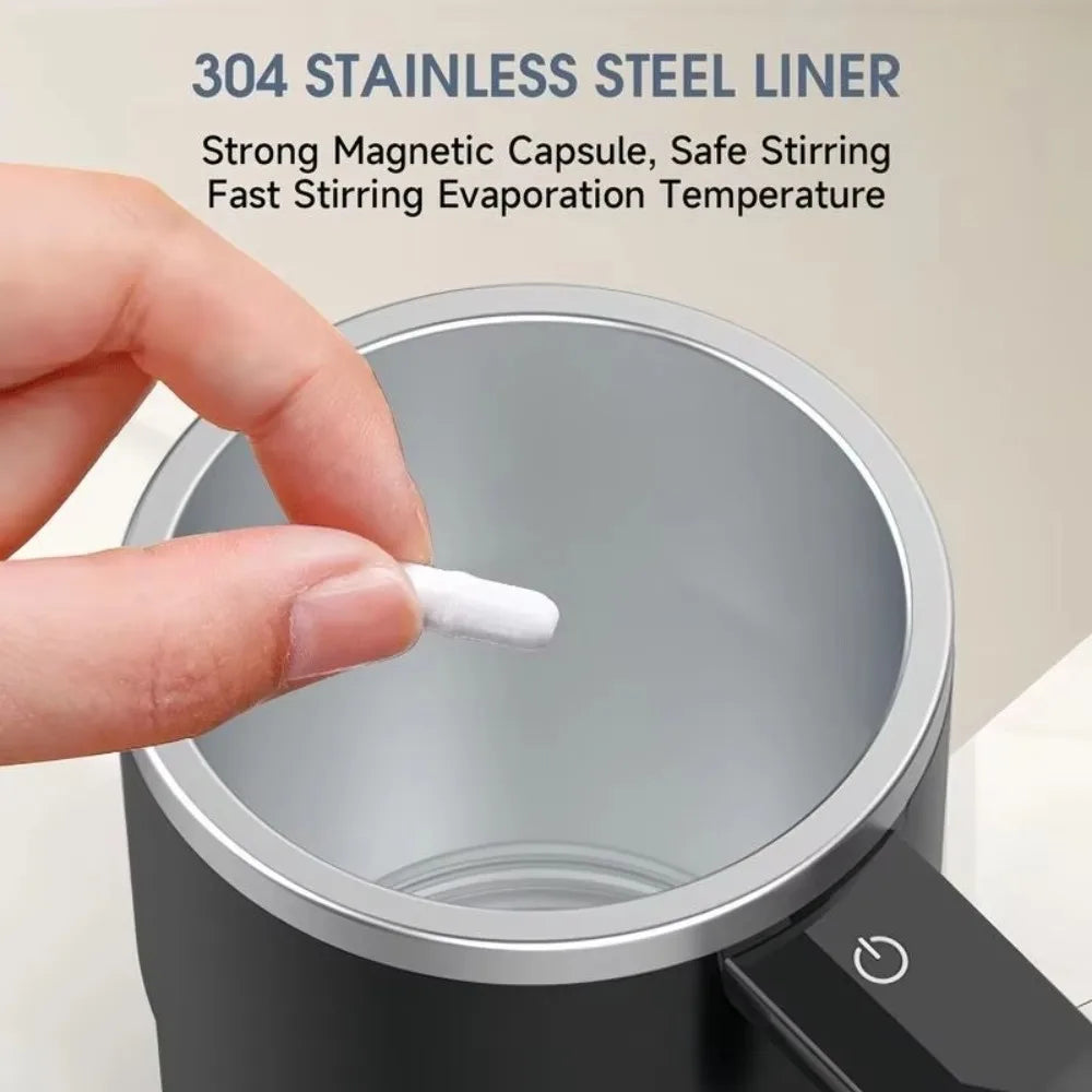 Mini Electric Coffee Cup Rotating Blender With Cover Automatic Mixing Cup Warmer