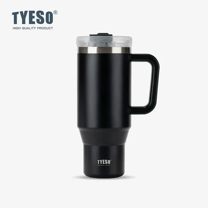 Tumbler Bottle Stainless Steel Car Mug With Handle Straw Thermal Iced Travel