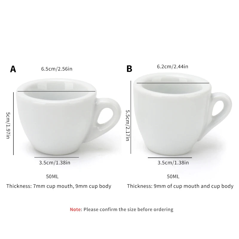 Porcelain Espresso Cup Set 50ml Cappuccino Coffee Mugs express Shots