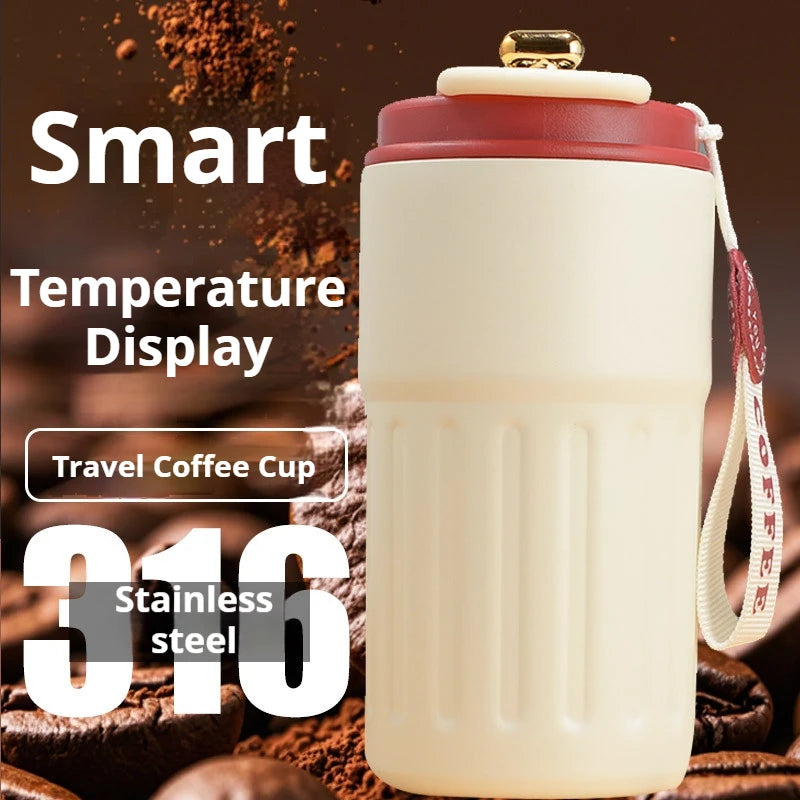 Stainless Steel Thermo Water Bottle LED Temperature Display Coffee cup