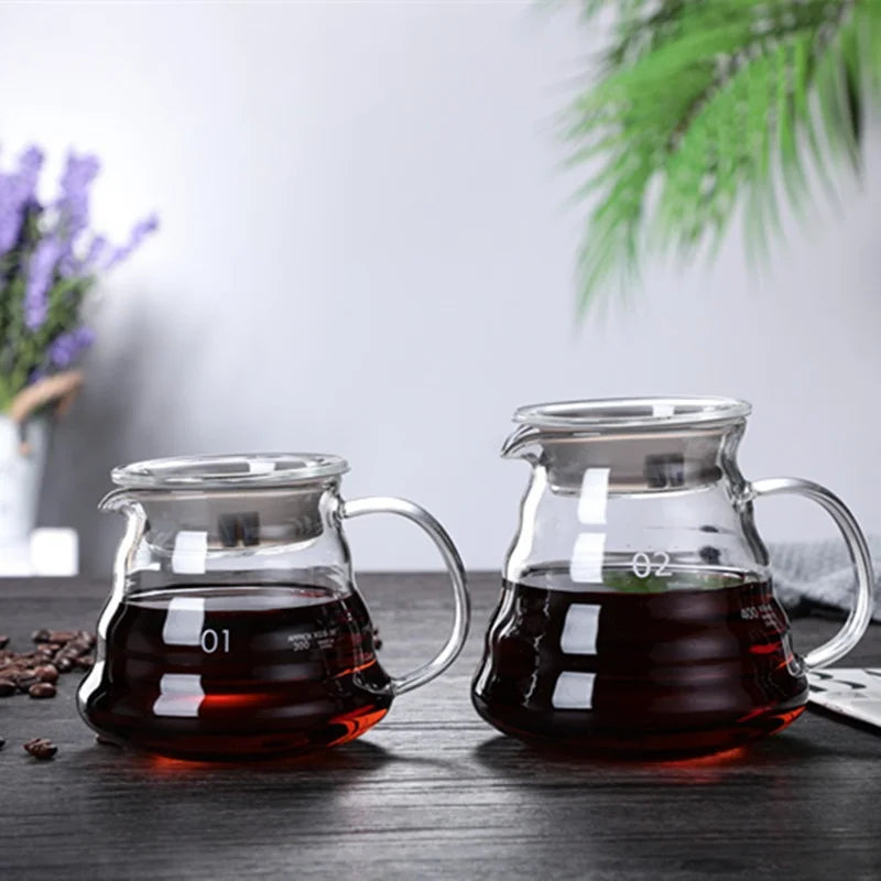 Coffee Carafe Clouds Shape Glass Kettle Sharing Pot with Lids Coffee Pot for Pour