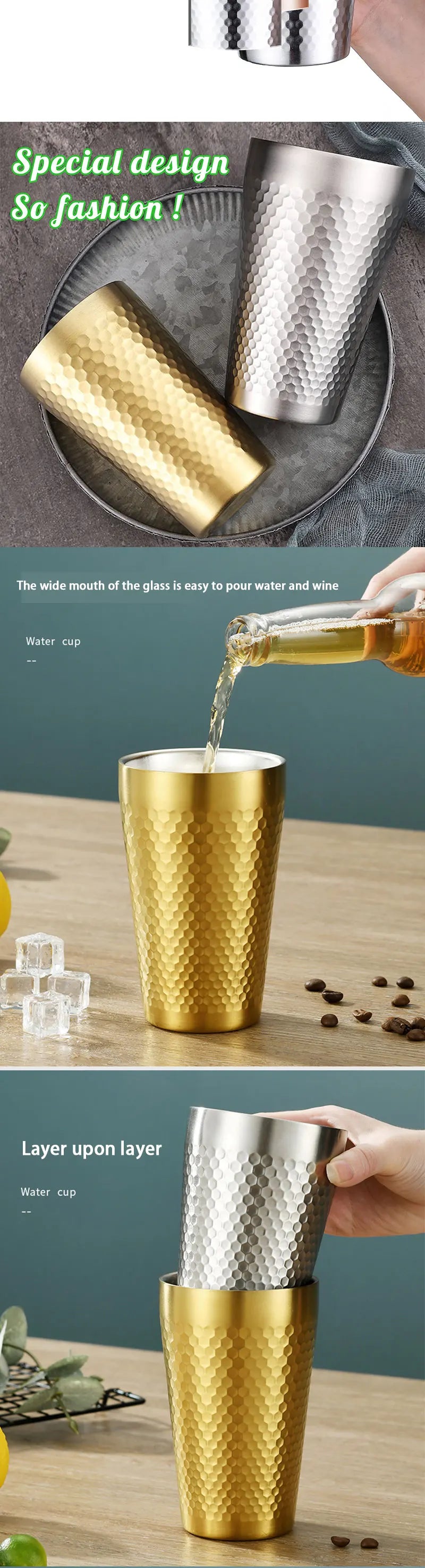 Beer Cup Coffee Cup Korean Cup Diamond Hammer Outdoor Camping Water Cup