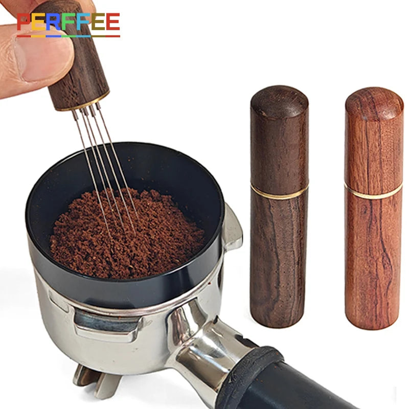 Coffee Needle Distributor Coffee Powder Stirrer Wood Handle Espresso Stirrer
