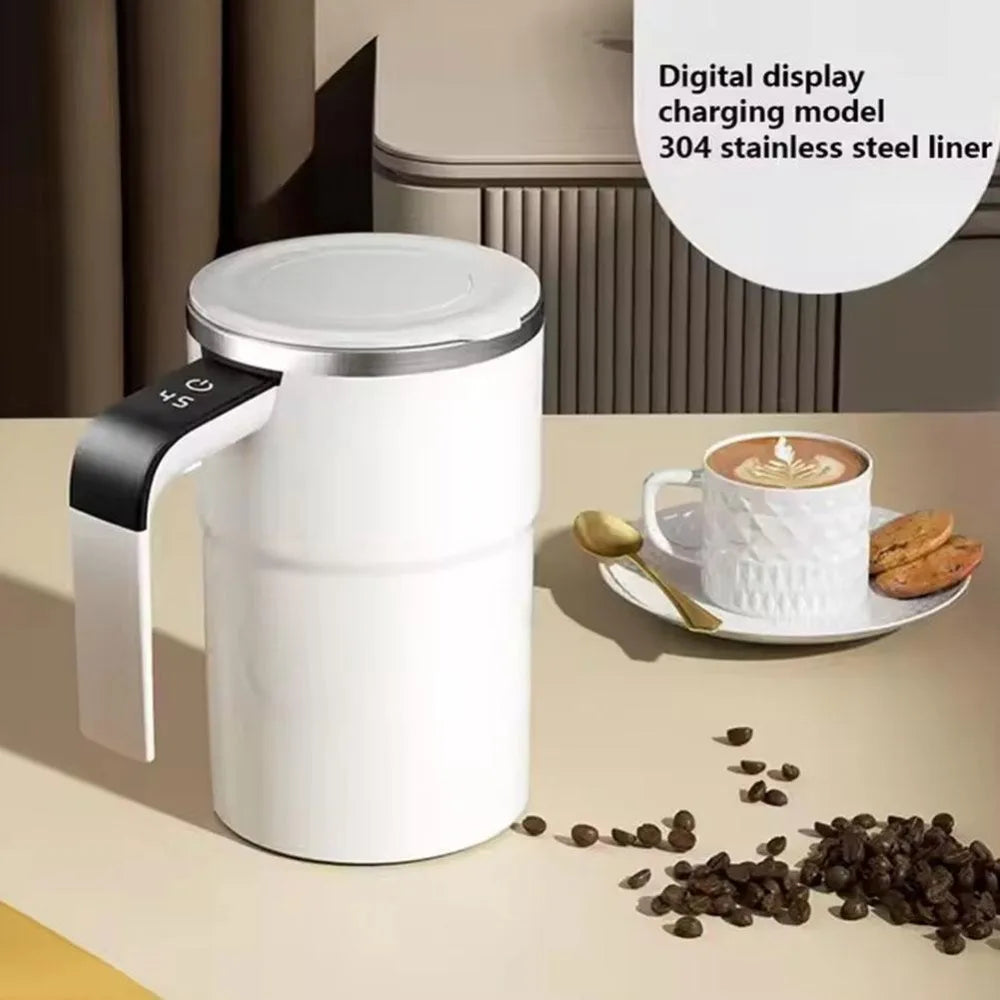 Mini Electric Coffee Cup Rotating Blender With Cover Automatic Mixing Cup Warmer