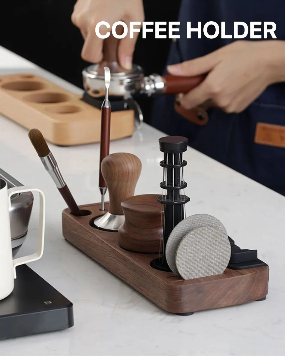 Coffee Tamper Mat Station Stand Portafilter Holder Support Base Rack
