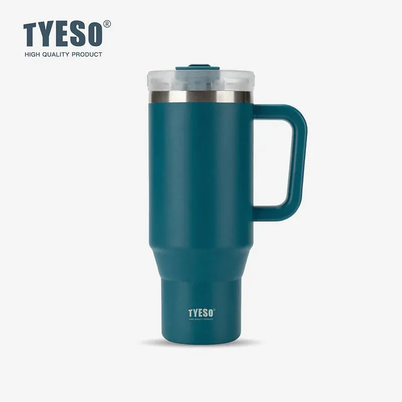 Tumbler Bottle Stainless Steel Car Mug With Handle Straw Thermal Iced Travel