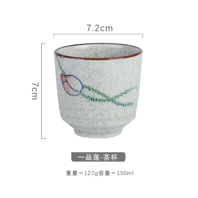 Chinese Retro Ceramic Tea Cup Ceramic Mug Japanese Sake Cup Crockery Tea