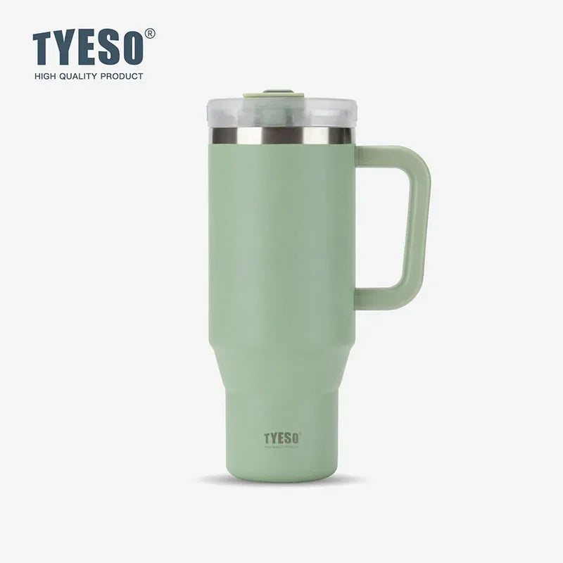 Tumbler Bottle Stainless Steel Car Mug With Handle Straw Thermal Iced Travel