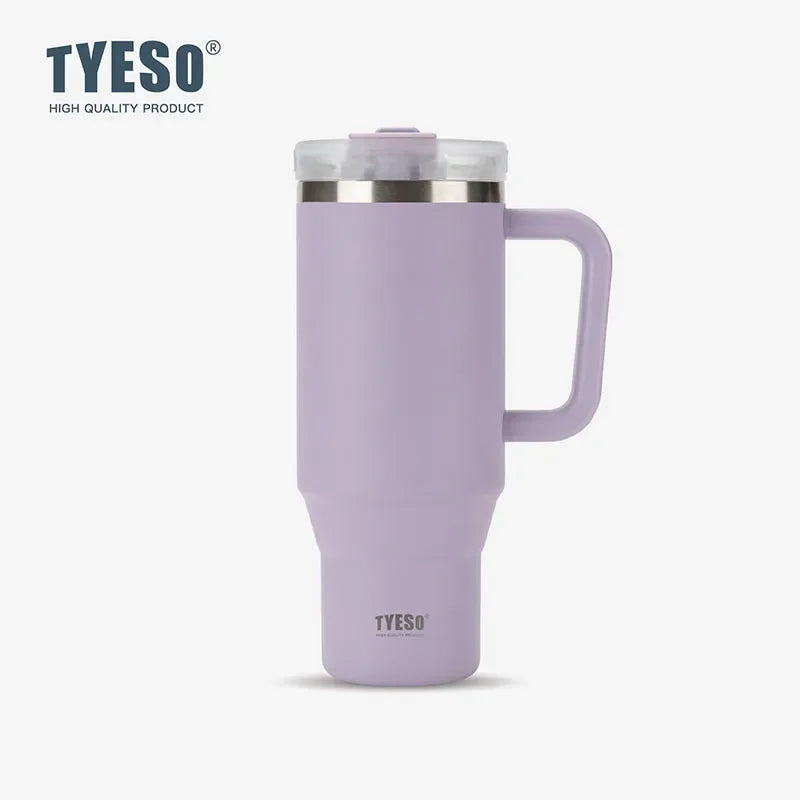 Tumbler Bottle Stainless Steel Car Mug With Handle Straw Thermal Iced Travel