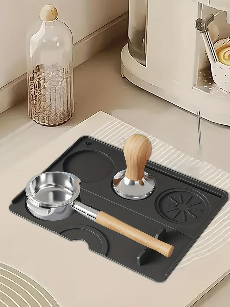 Silicone Coffee Tamper Mat Espresso Distributor Station Portafilter Silicone Pad