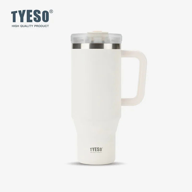 Tumbler Bottle Stainless Steel Car Mug With Handle Straw Thermal Iced Travel