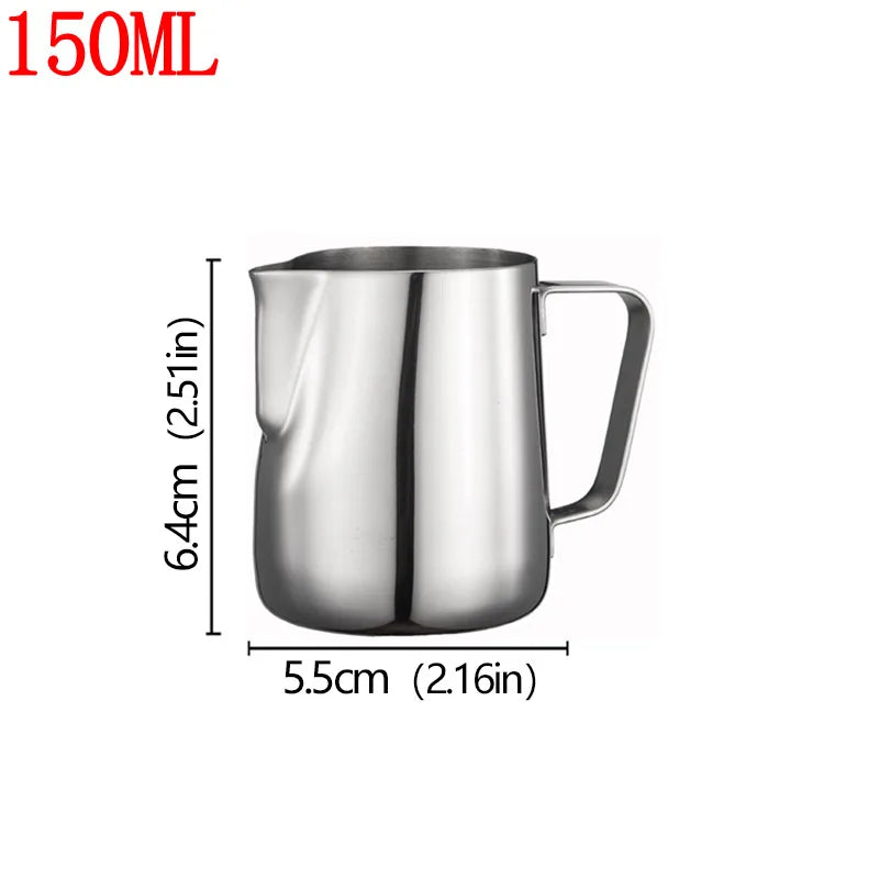 Coffee Milk Frothing Pitcher Jug 304 Stainless Steel Precise Scale Latte Barista