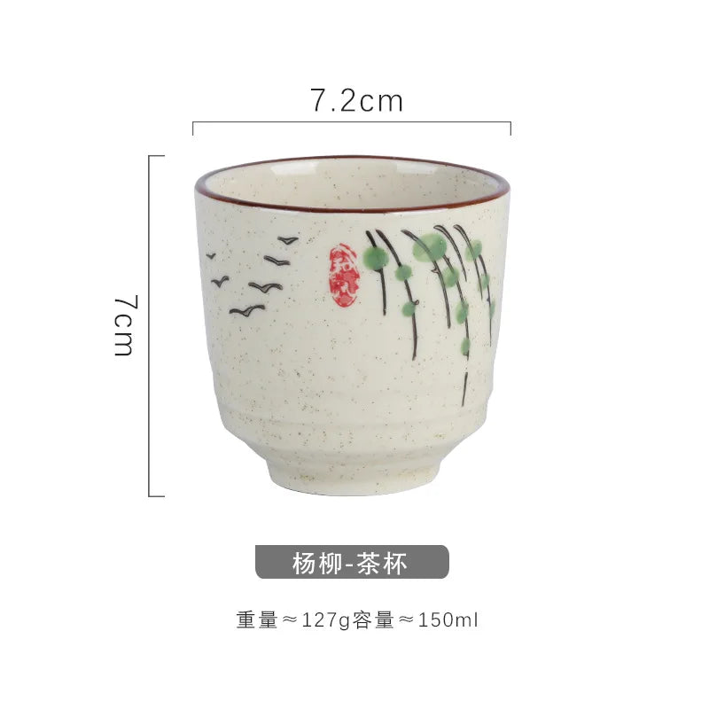 Chinese Retro Ceramic Tea Cup Ceramic Mug Japanese Sake Cup Crockery Tea